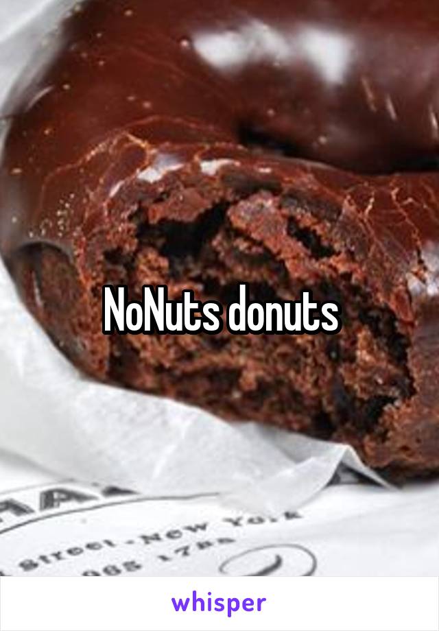 NoNuts donuts