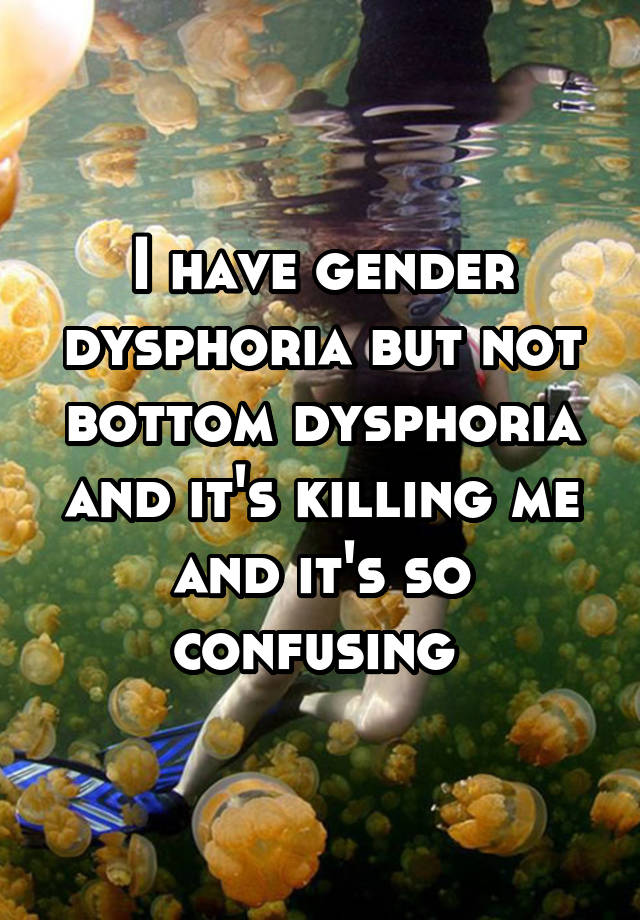 I Have Gender Dysphoria But Not Bottom Dysphoria And Its Killing Me And Its So Confusing 9830