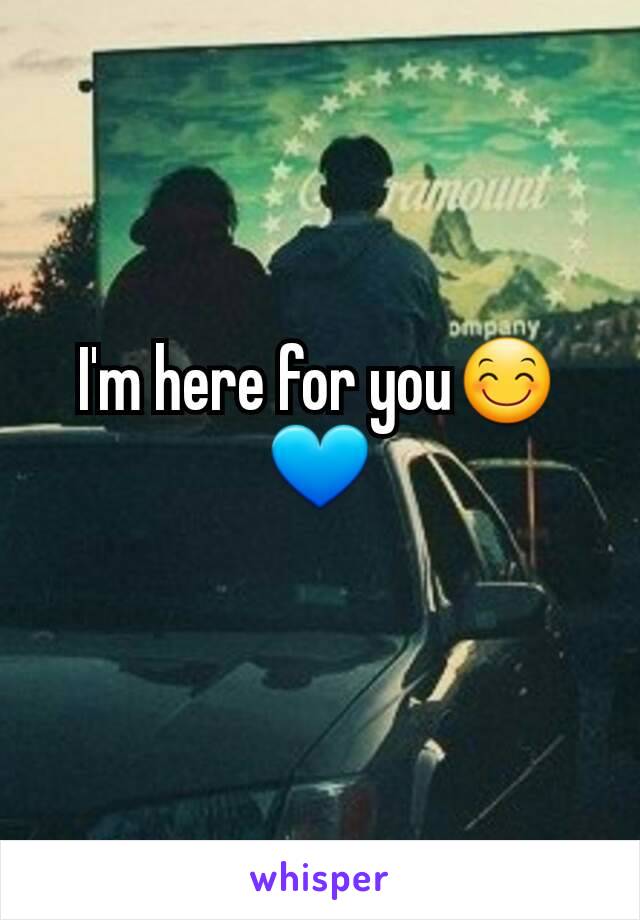 I'm here for you😊💙