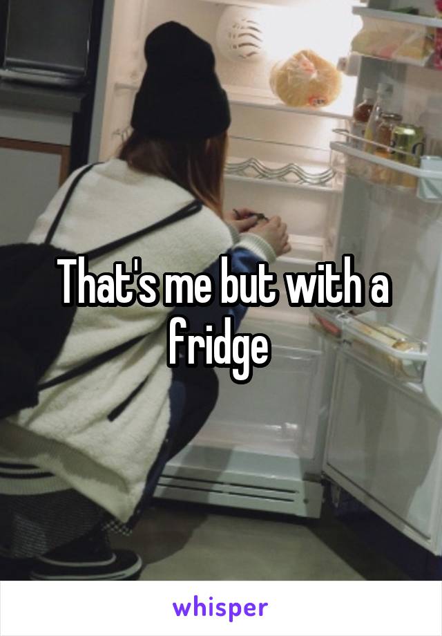 That's me but with a fridge 