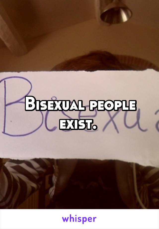 Bisexual people exist. 