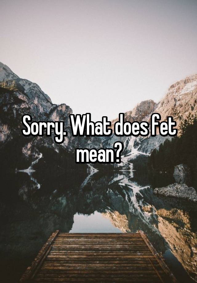 sorry-what-does-fet-mean