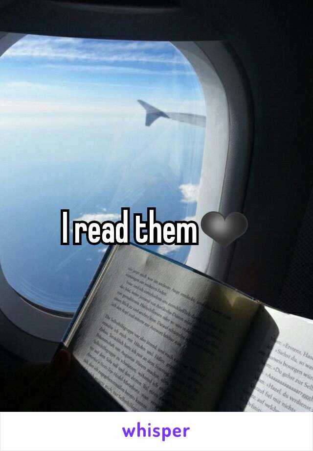 I read them❤