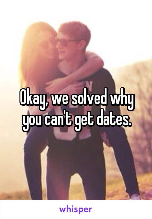 Okay, we solved why you can't get dates.