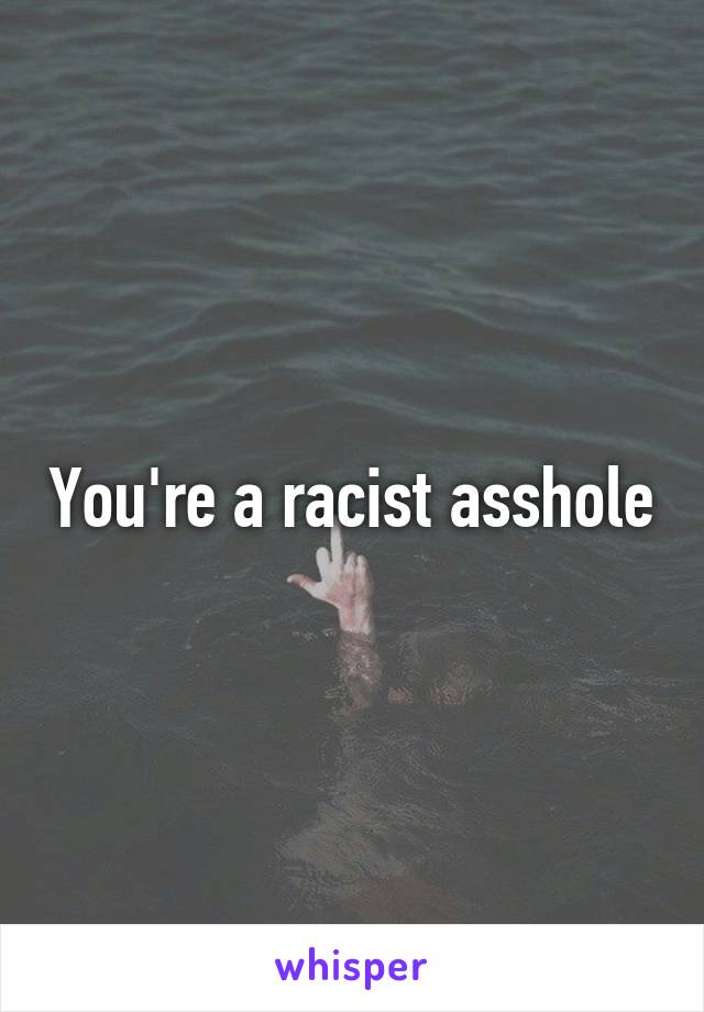 You're a racist asshole