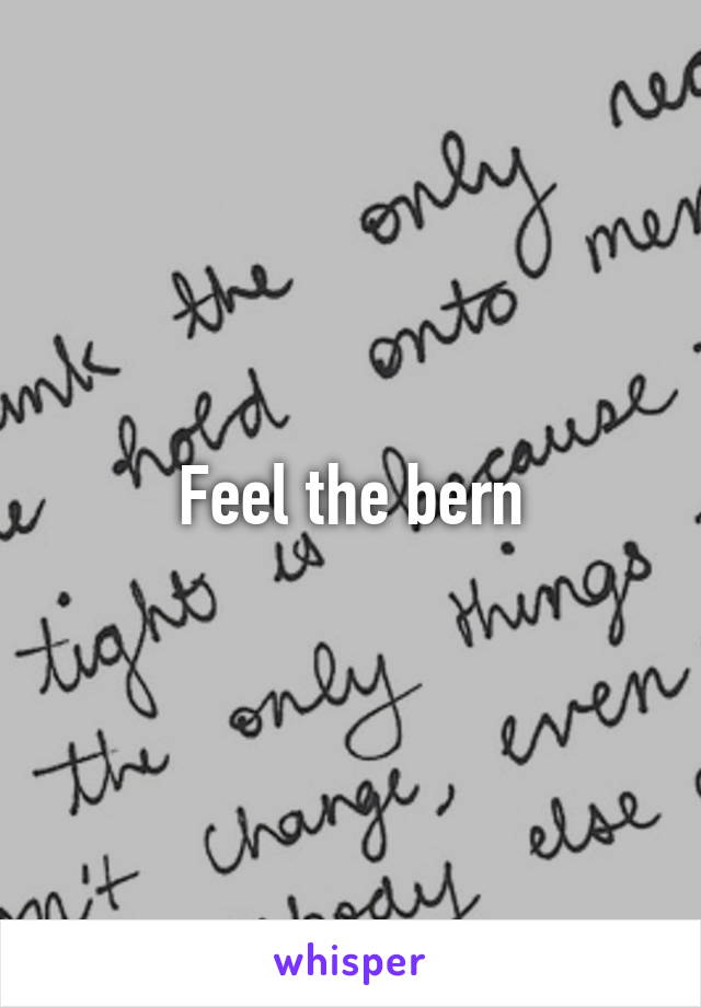 Feel the bern