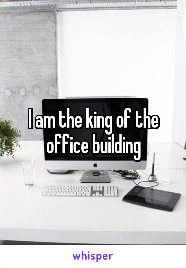 I am the king of the office building