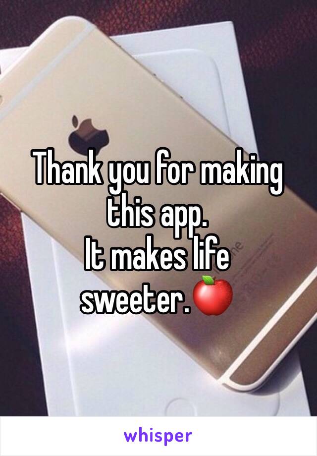 Thank you for making this app.
It makes life sweeter.🍎