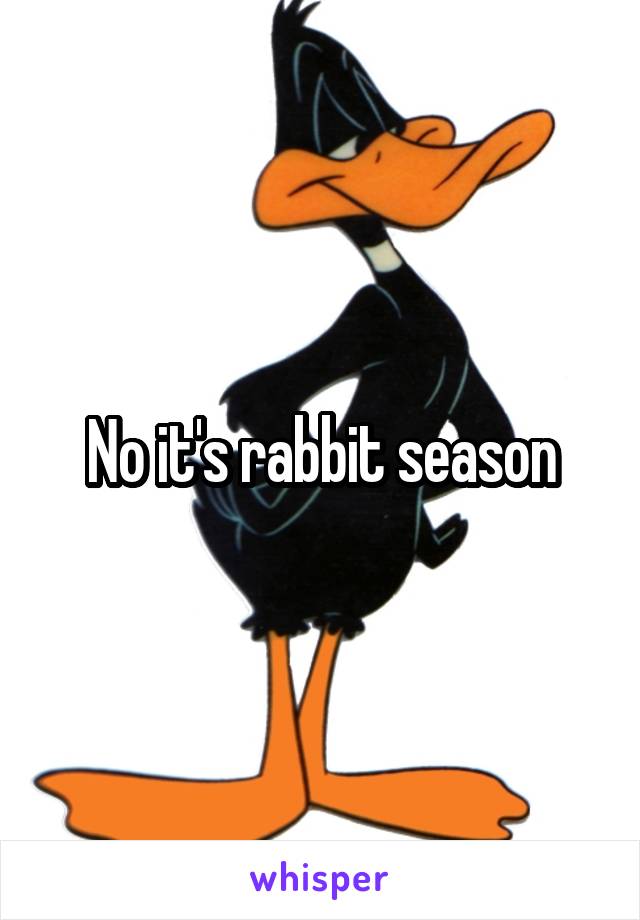 No it's rabbit season