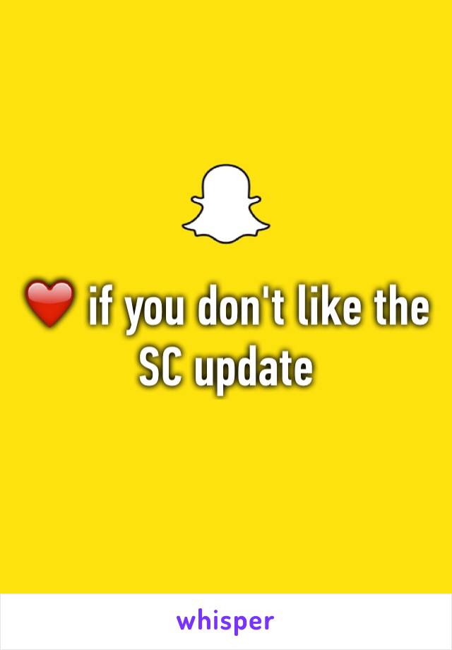 ❤️ if you don't like the SC update 