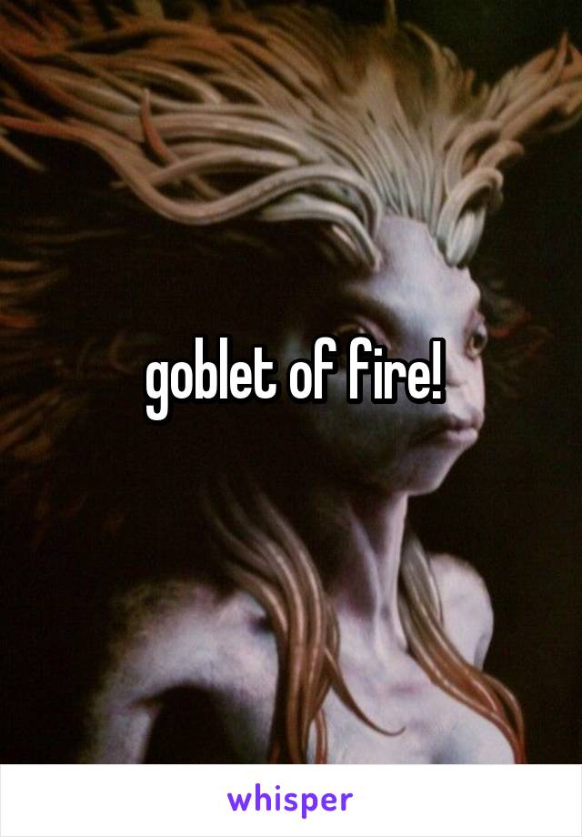 goblet of fire!
