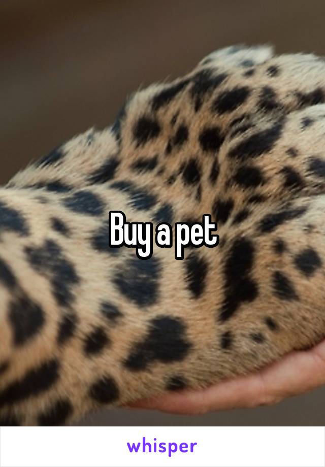 Buy a pet
