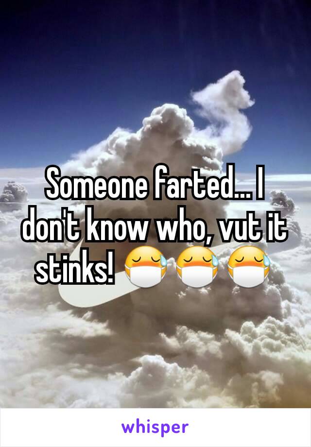 Someone farted... I don't know who, vut it stinks! 😷😷😷
