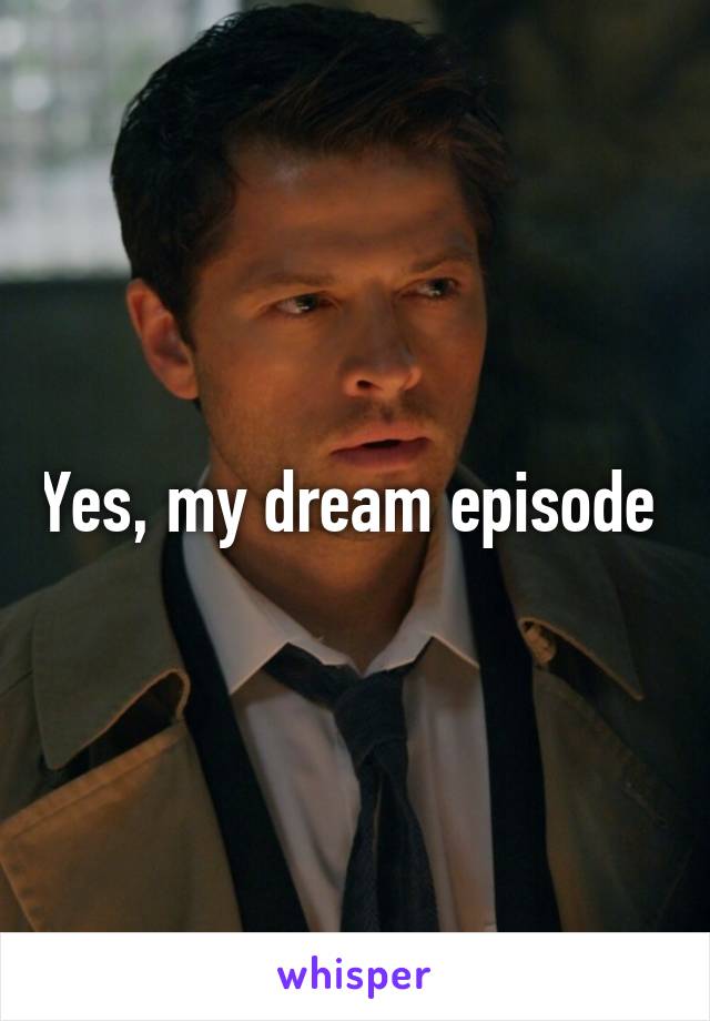 Yes, my dream episode 