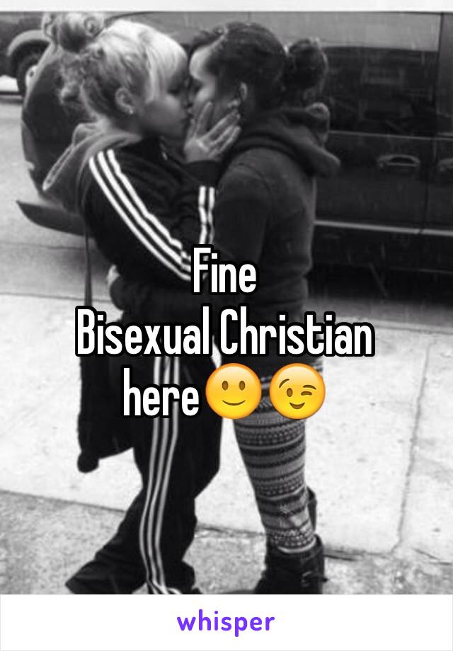 Fine 
Bisexual Christian here🙂😉