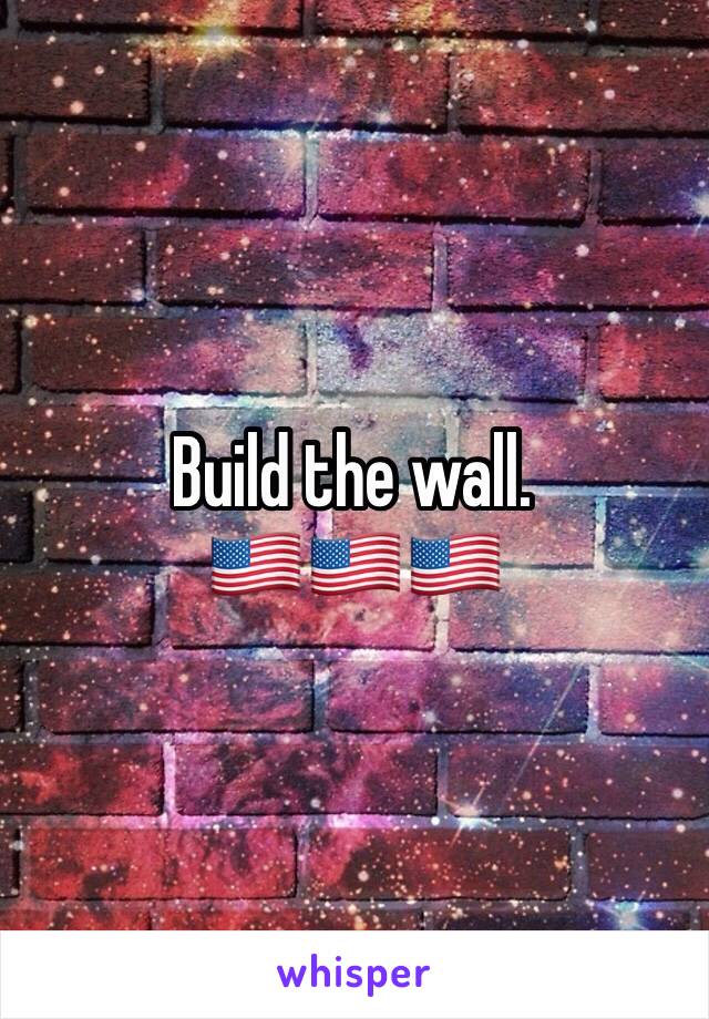 Build the wall. 
🇺🇸🇺🇸🇺🇸