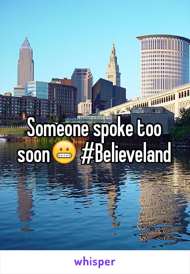 Someone spoke too soon😬 #Believeland