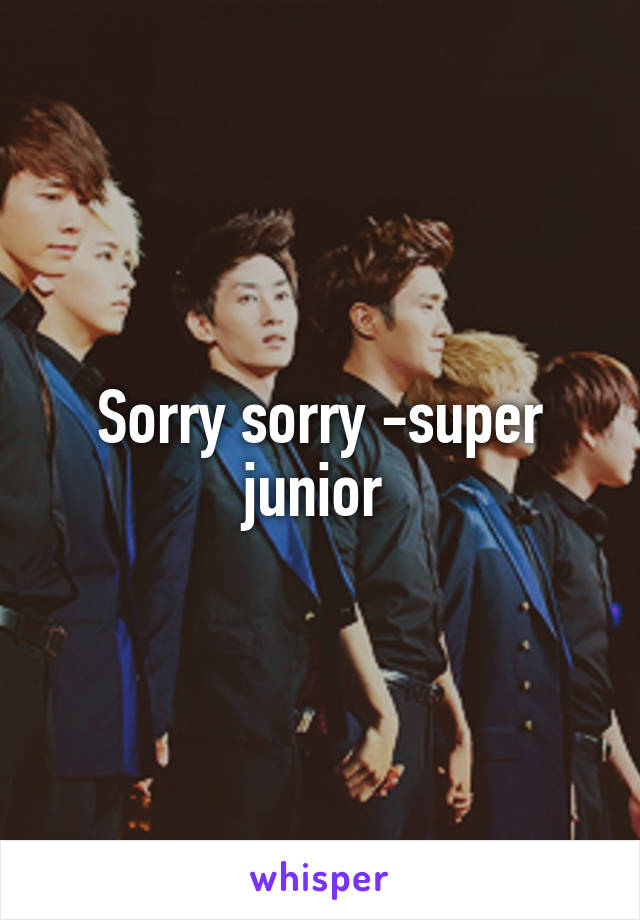 Sorry sorry -super junior 