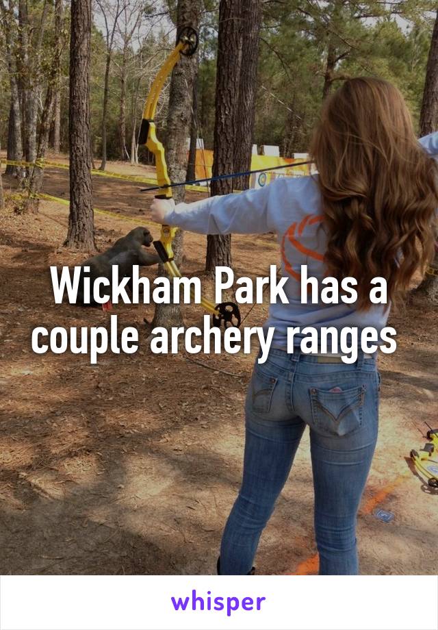 Wickham Park has a couple archery ranges 