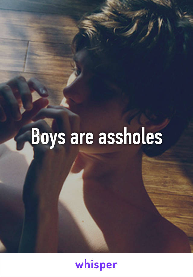 Boys are assholes