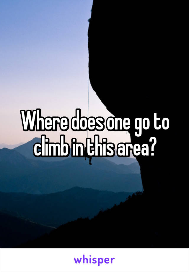Where does one go to climb in this area?