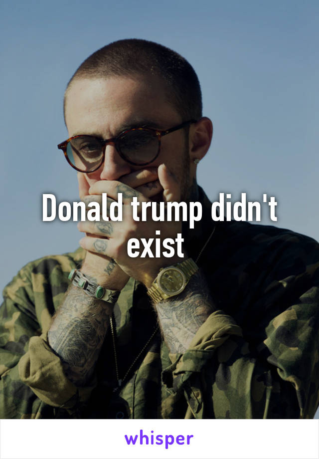 Donald trump didn't exist 