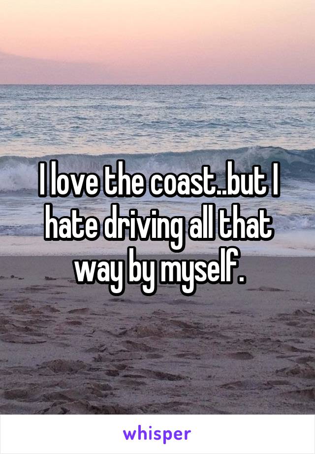I love the coast..but I hate driving all that way by myself.