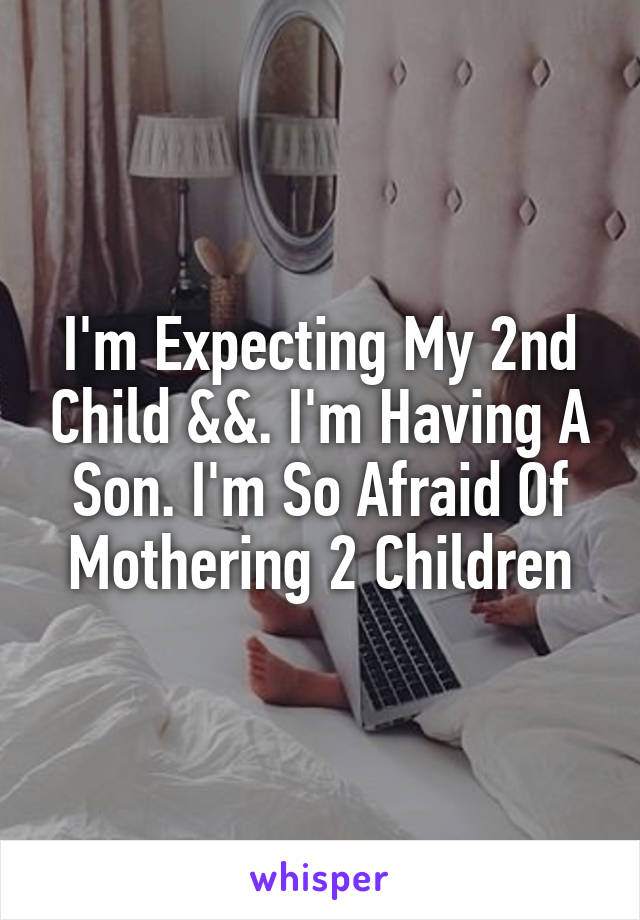 I'm Expecting My 2nd Child &&. I'm Having A Son. I'm So Afraid Of Mothering 2 Children