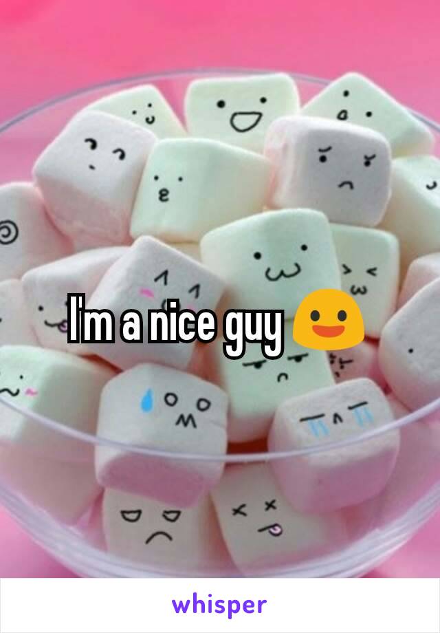 I'm a nice guy 😃