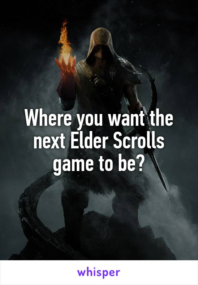 Where you want the next Elder Scrolls game to be?