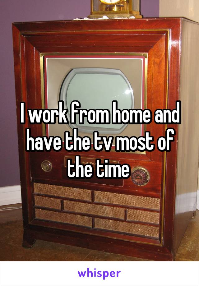 I work from home and have the tv most of the time 