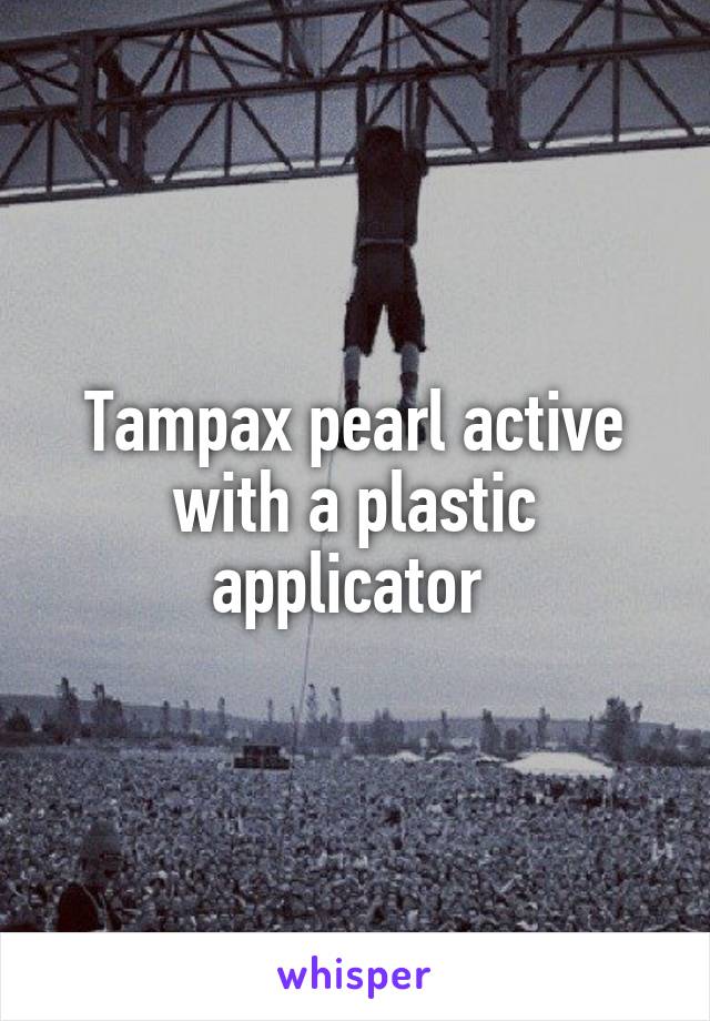 Tampax pearl active with a plastic applicator 