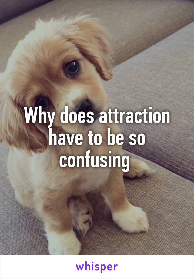 Why does attraction have to be so confusing 