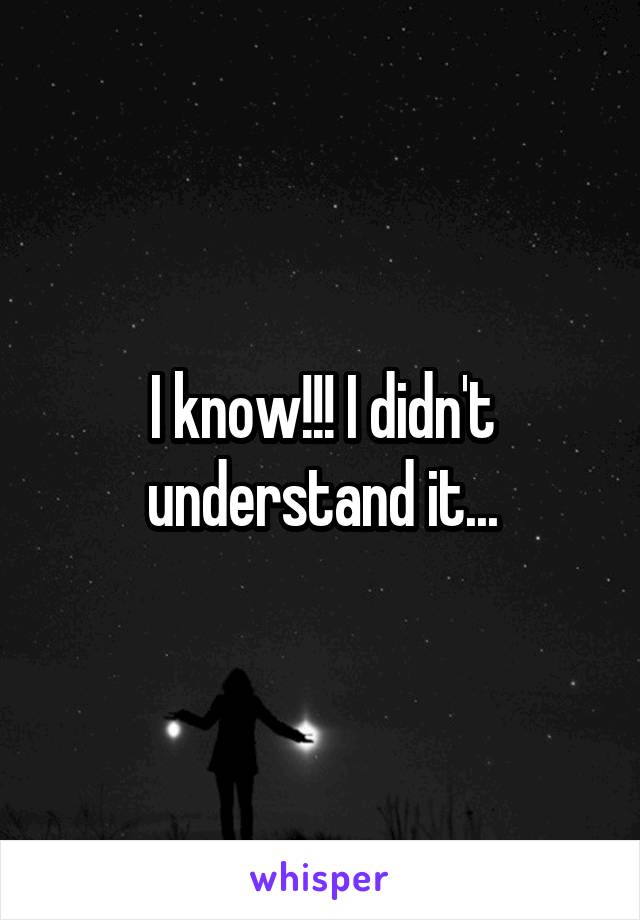 I know!!! I didn't understand it...