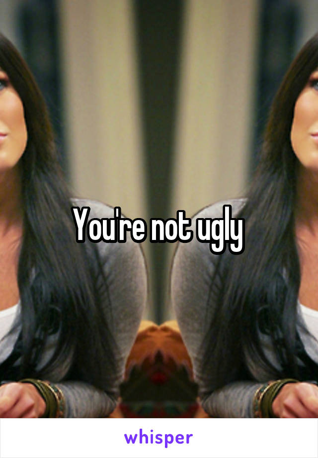 You're not ugly 