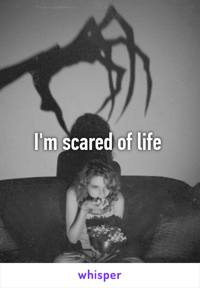 I'm scared of life 