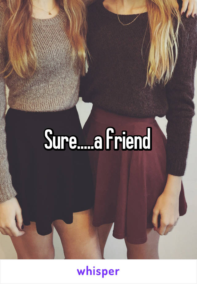 Sure.....a friend 