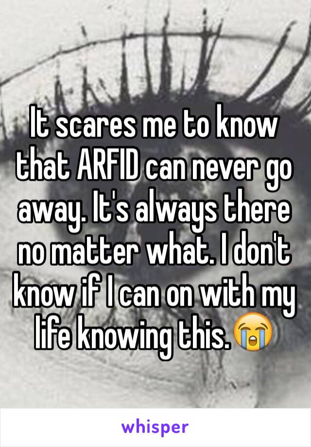 It scares me to know that ARFID can never go away. It's always there no matter what. I don't know if I can on with my life knowing this.😭