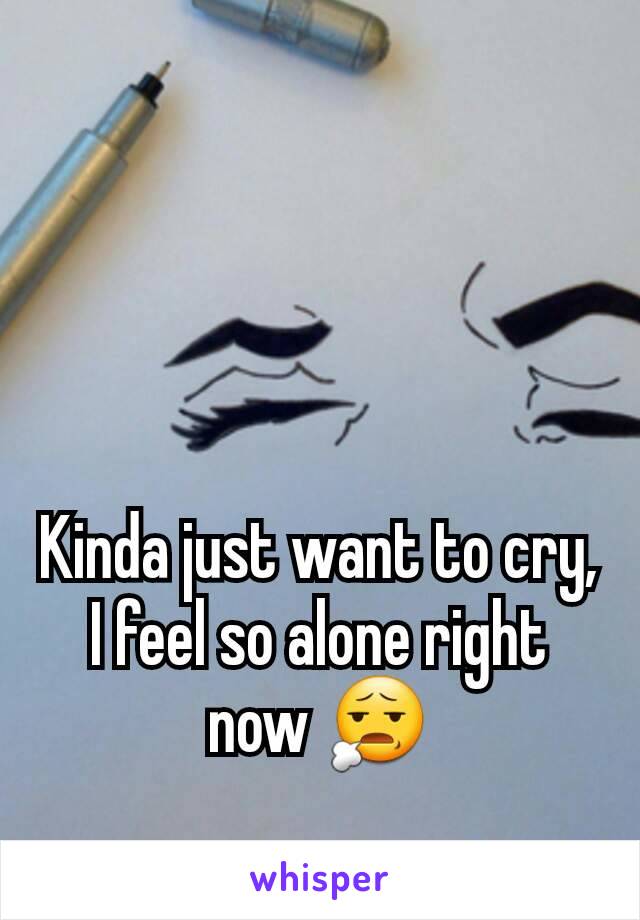 Kinda just want to cry, I feel so alone right now 😧