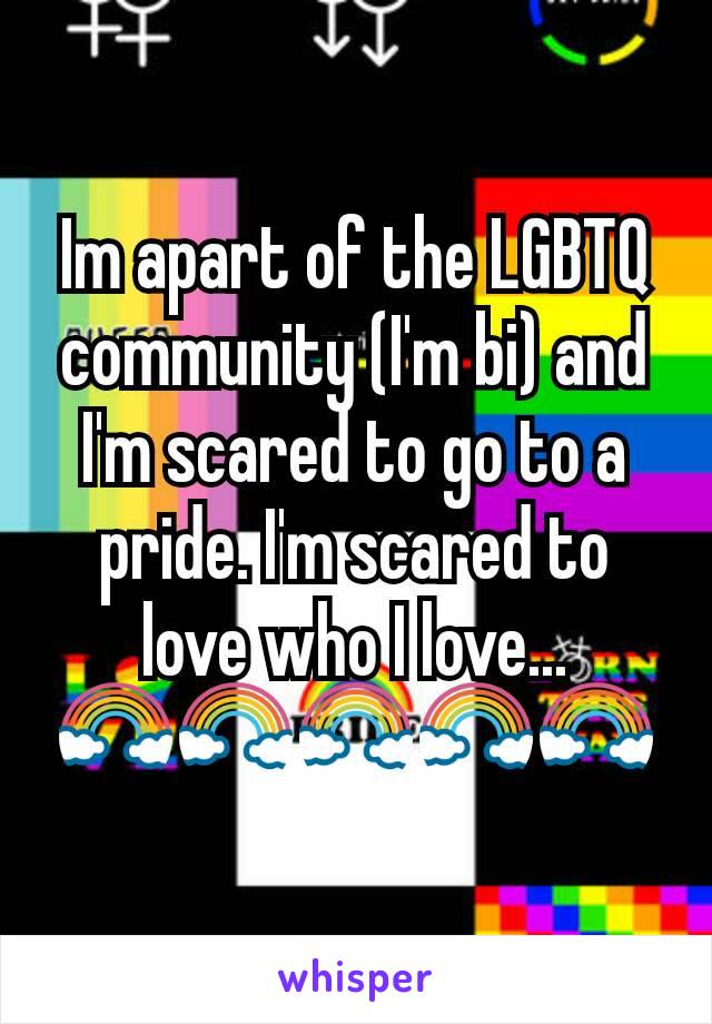 Im apart of the LGBTQ community (I'm bi) and I'm scared to go to a pride. I'm scared to love who I love...
🌈🌈🌈🌈🌈