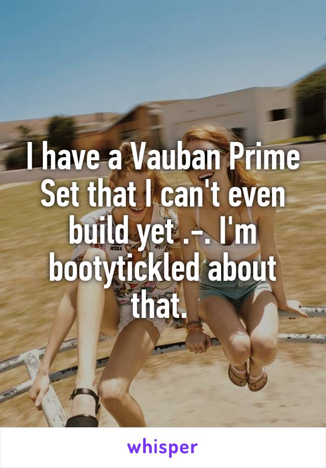 I have a Vauban Prime Set that I can't even build yet .-. I'm bootytickled about that. 