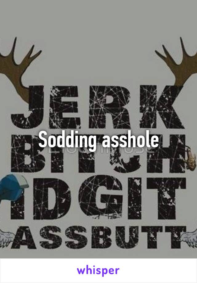 Sodding asshole