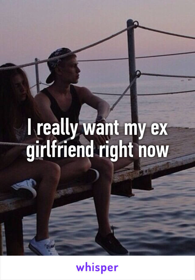 I really want my ex girlfriend right now