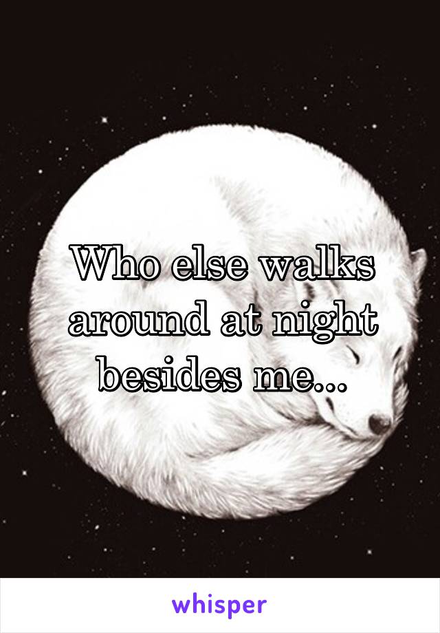 Who else walks around at night besides me...