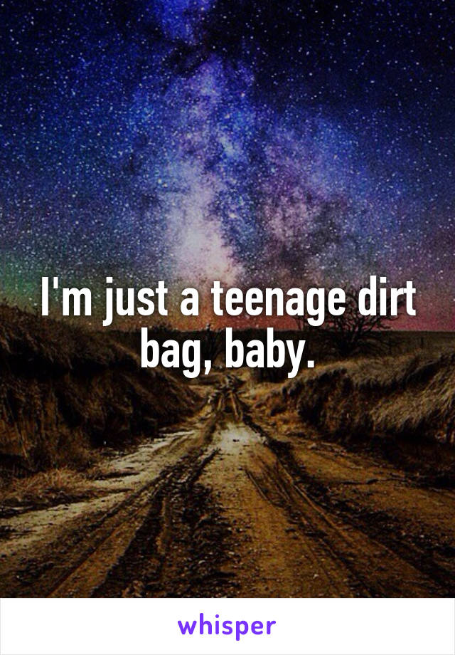 I'm just a teenage dirt bag, baby.