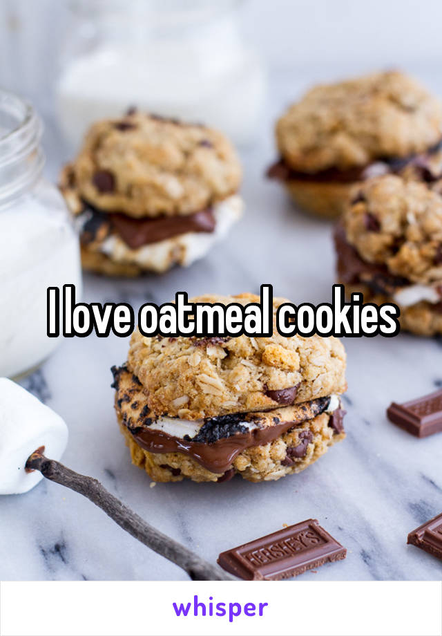 I love oatmeal cookies