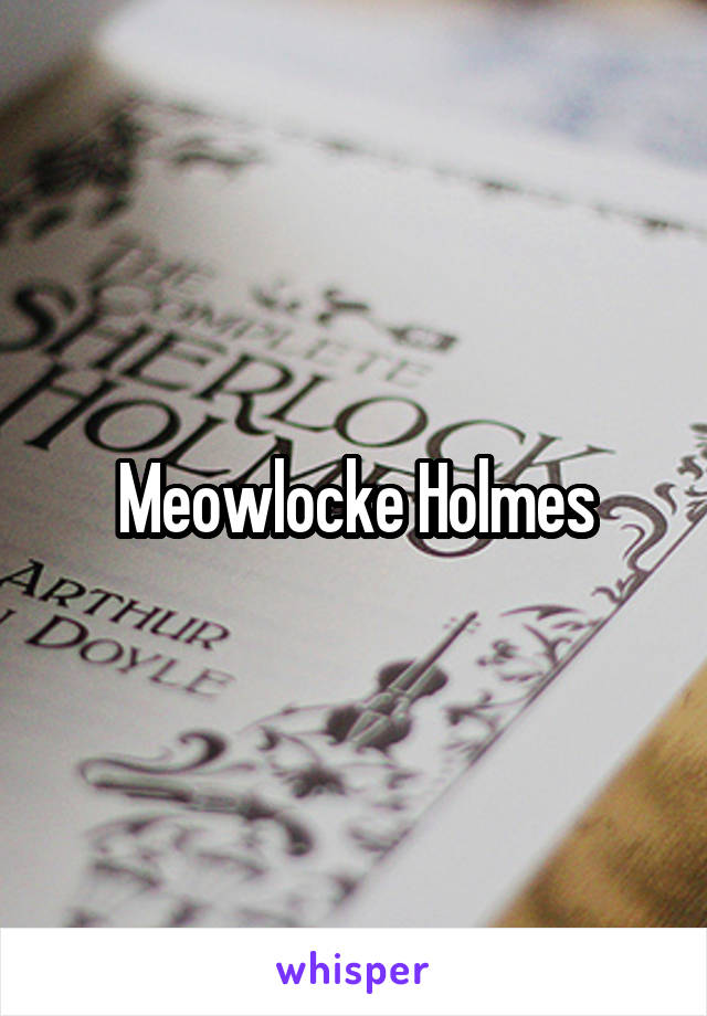 Meowlocke Holmes