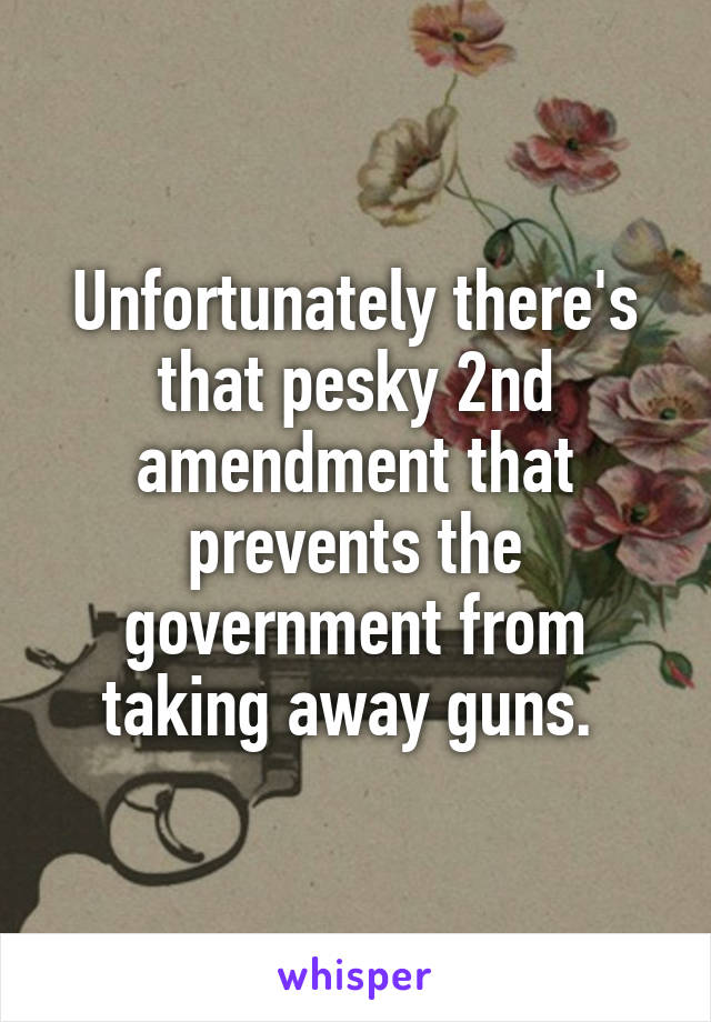 Unfortunately there's that pesky 2nd amendment that prevents the government from taking away guns. 