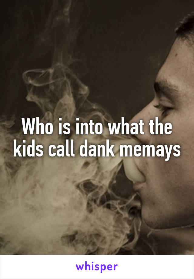 Who is into what the kids call dank memays