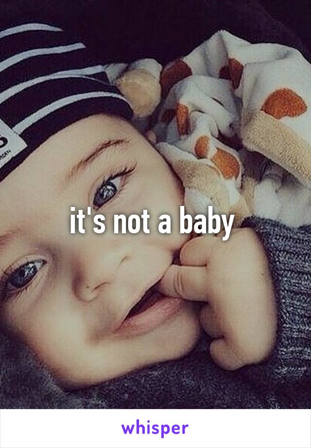 it's not a baby 